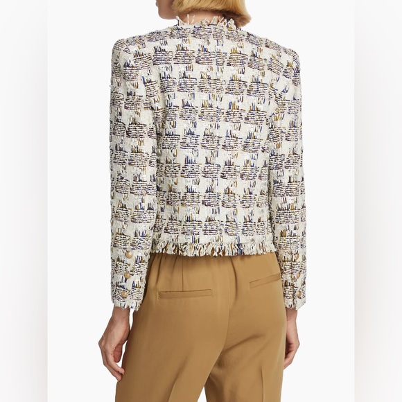 L’AGENCE Jacket Angelina Woven Crop Blazer - Picture 10 of 11